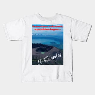 Lago de Coatepeque y volcán de Izalco Kids T-Shirt